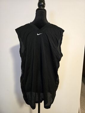 Nike Black Mesh Sleeveless Basketball Jersey